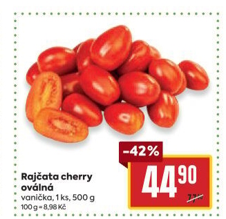 Rajčata cherry oválná