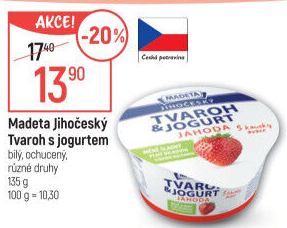Dezert tvaroh s jogurtem jihočeský Madeta