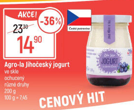 Jogurt ochucený jihočeský Agro-La