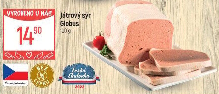 Paštika játrový sýr Globus