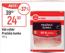 Pražská šunka nejvyšší jakosti Váš Výběr