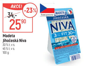 Sýr Niva Jihočeská 45% Madeta