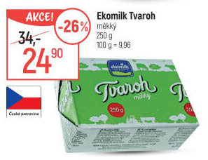 Tvaroh měkký Ekomilk