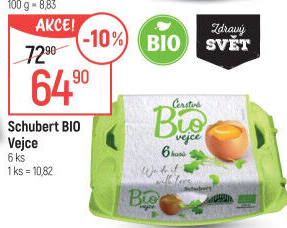 Vejce bio natur Schubert