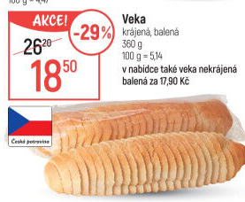 Veka chlebíčková Delta