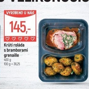 Velikonoční krůtí roláda s brambory grenaille Globus
