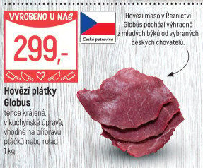 Hovězí plátky Globus