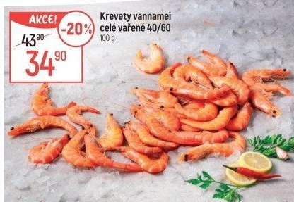 Krevety vannamei vařené
