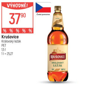 Pivo světlé Královský ležák 12° Krušovice