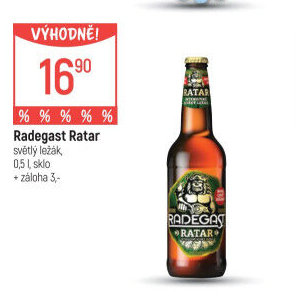 Pivo světlý ležák Ratar Radegast