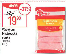 Šunka dušená Mistrovská Váš Výběr