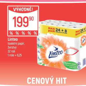 Toaletní papír 3vrstvý Linteo