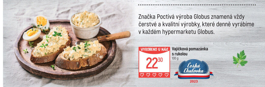Vajíčková pomazánka s rukolou Globus