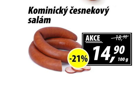 Salám kominický česnekový točený