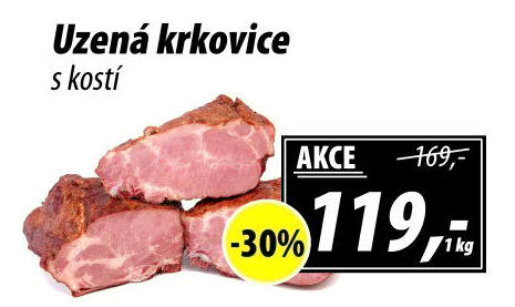 Uzená krkovice s kostí