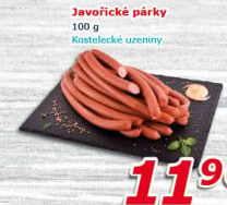 Párky javořické Kostelecké uzeniny