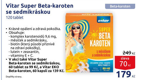 Doplněk stravy Super beta-karoten s měsíčkem a sedmikráskou Vitar