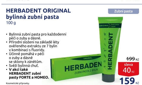 Pasta na zuby bylinná Original Herbadent