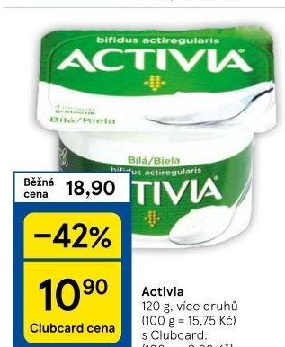Bílý jogurt Activia Danone