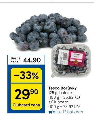 Borůvky Tesco