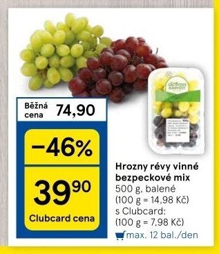 Hrozny mix bezsemenné The Grower'