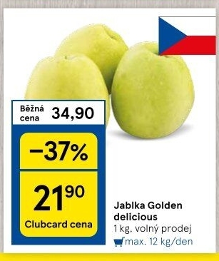 Jablka Golden Delicious