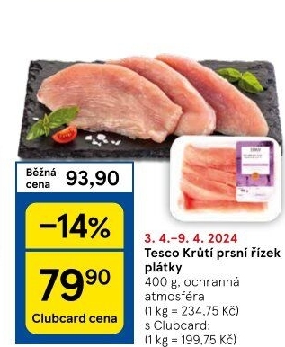 Krůtí prsní řízky Tesco