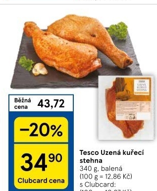 Kuřecí stehna uzená Tesco
