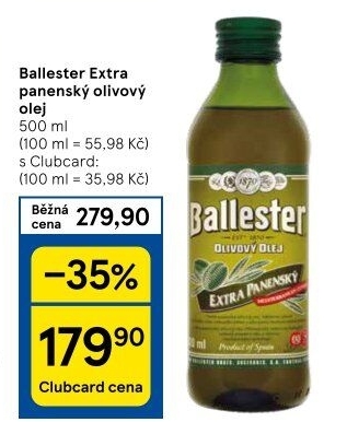Olivový olej extra panenský Ballester