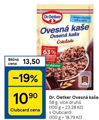 Ovesná kaše Dr. Oetker