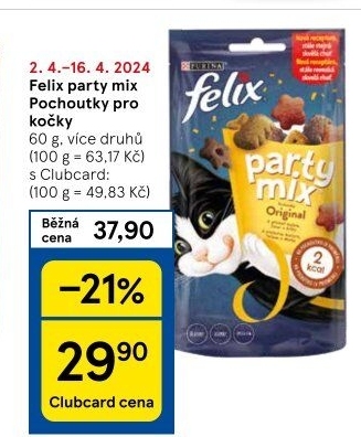 Pamlsky pro kočky Party mix Felix Purina
