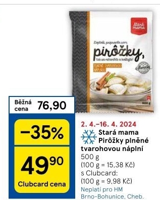 Pirohy mražené Stará mama