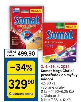 Prostředky do myčky Somat