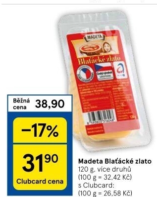 Sýr Blaťácké zlato Madeta