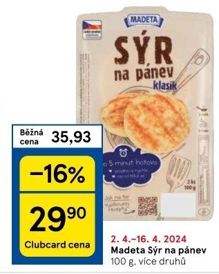 Sýr na pánev Madeta