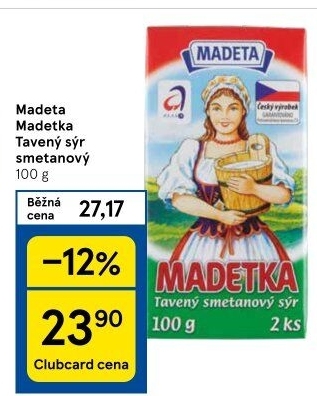 Sýr tavený smetanový Madetka