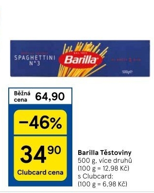 Těstoviny Barilla