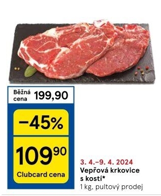 Vepřová krkovice s kostí