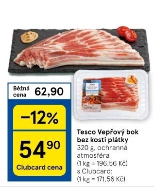 Vepřový bok bez kosti Tesco