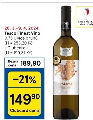 Vína Tesco Finest