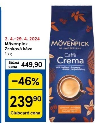 Zrnkové kávy Mövenpick