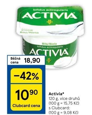 Bílý jogurt Activia Danone