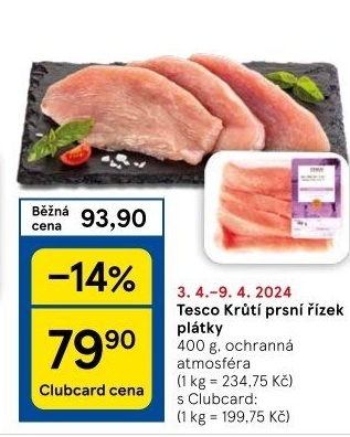 Krůtí prsní řízky Tesco