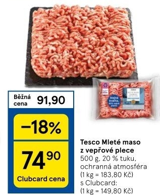 Maso mleté vepřové Tesco