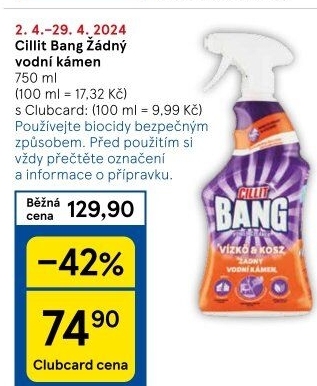 Odstraňovač vodního kamene Cillit Bang