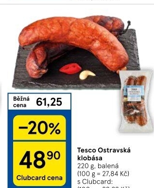 Ostravská klobása Tesco