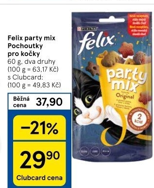 Pamlsky pro kočky Party mix Felix Purina