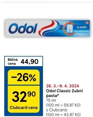 Pasta na zuby Classic Odol