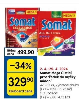 Prostředky do myčky Somat