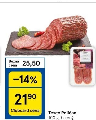 Salám Poličan Tesco